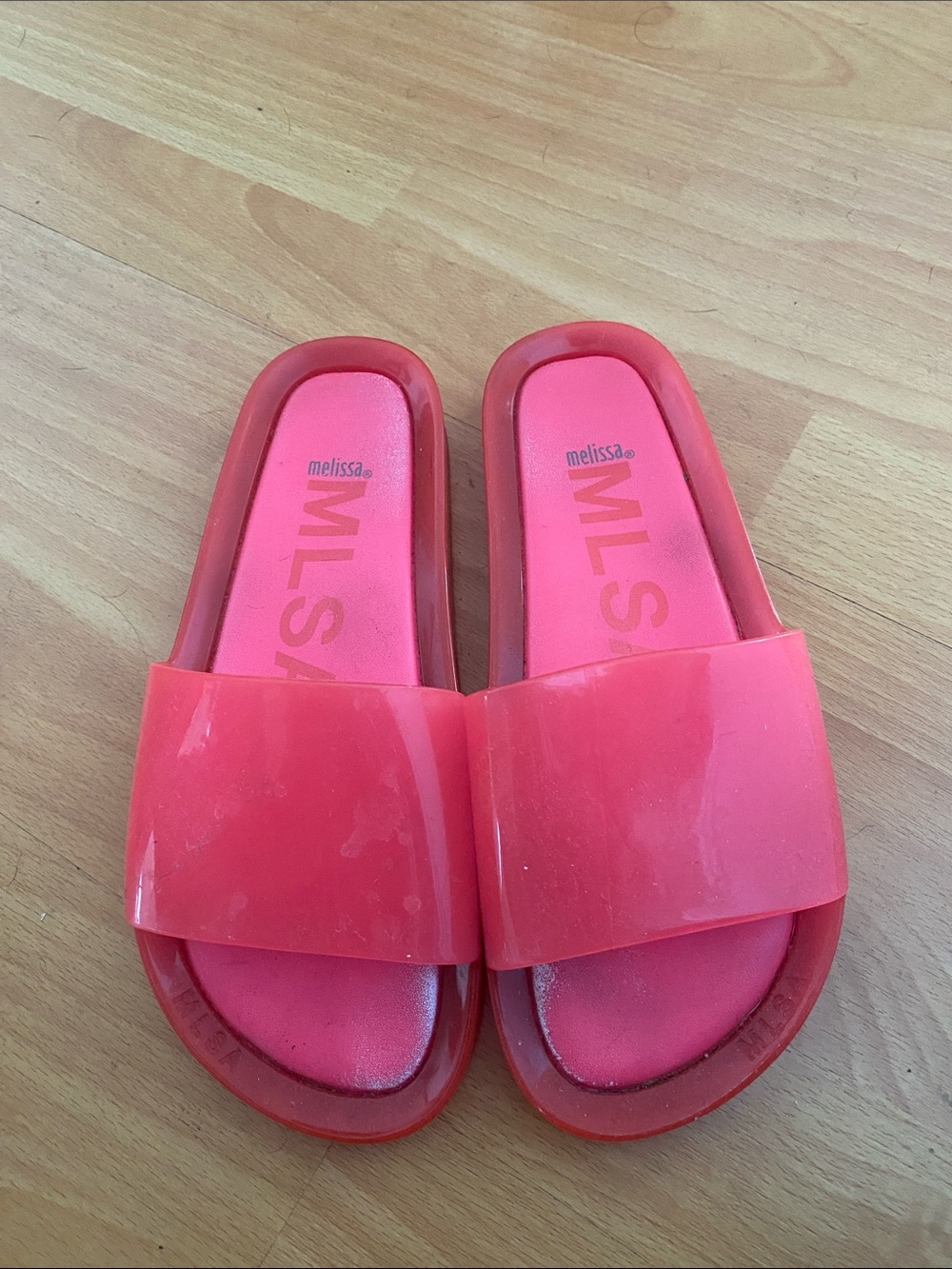 Melissa Coral Pink Jelly Slide Sandals 7 *free if bundled